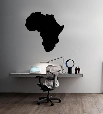 This is a simple chalkboard decal of Africa. Why b
