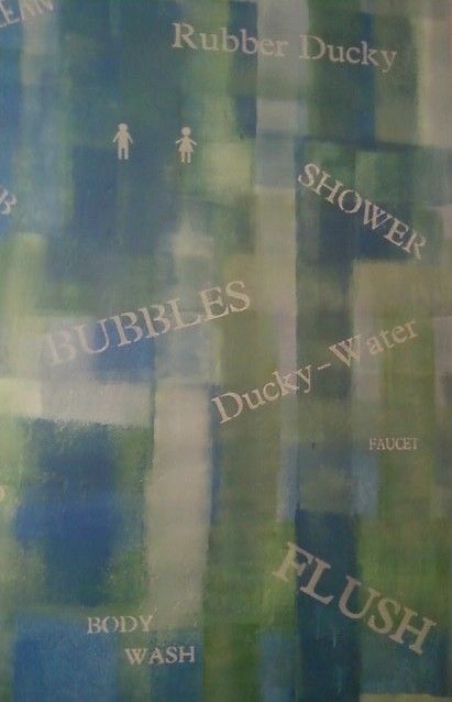 Accent Wall in children's bathroom; fun words over