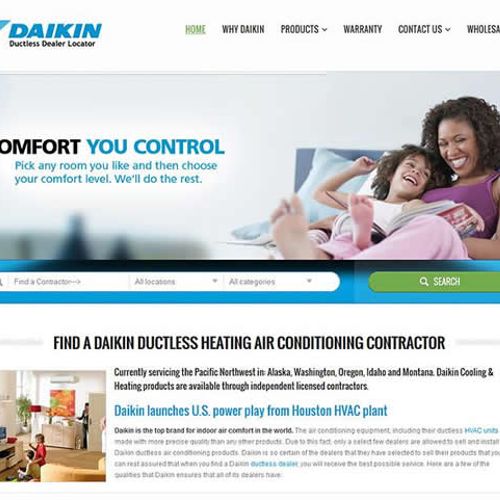 Daikin Ductless Heating dealer locator nationwide