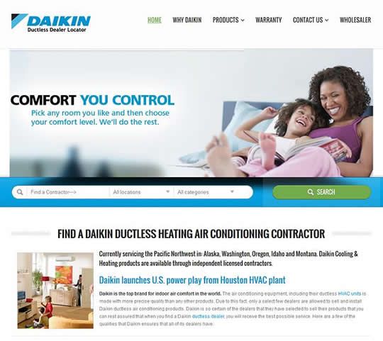 Daikin Ductless Heating dealer locator nationwide
