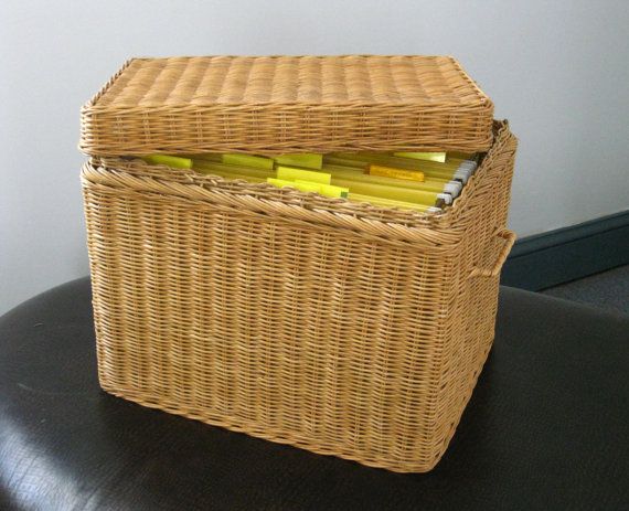 Filing baskets can make a room look pretty as well