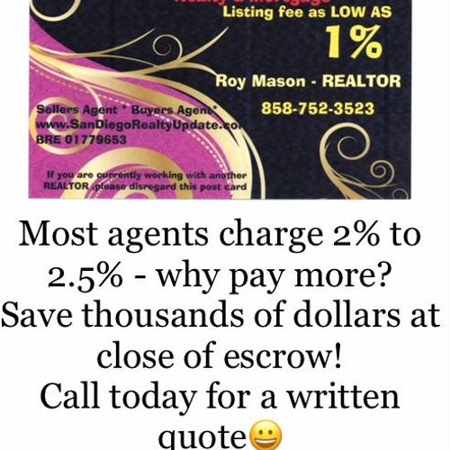 Sellers ! Ask about my low listing fee as Low as 1