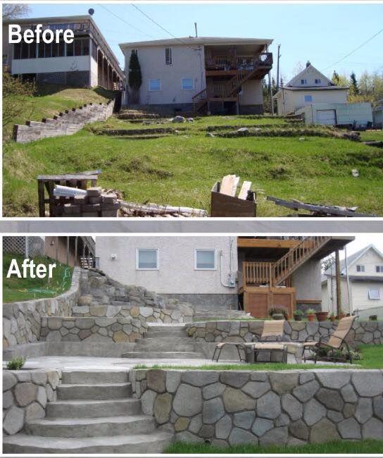 Before and after amazing hardscapes renovation