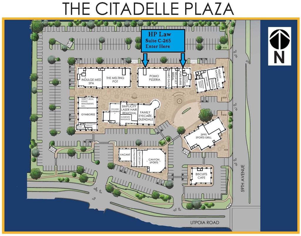 Map showing location of office.