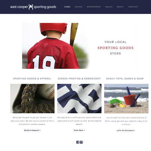 Website Template Design + Copy | East Cooper Sport