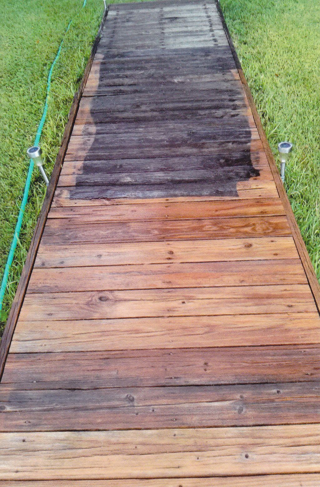 Same dock dirty and some cleaned.