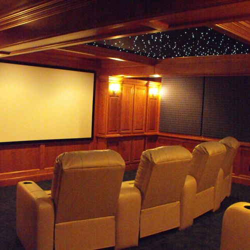 Built in movie theater