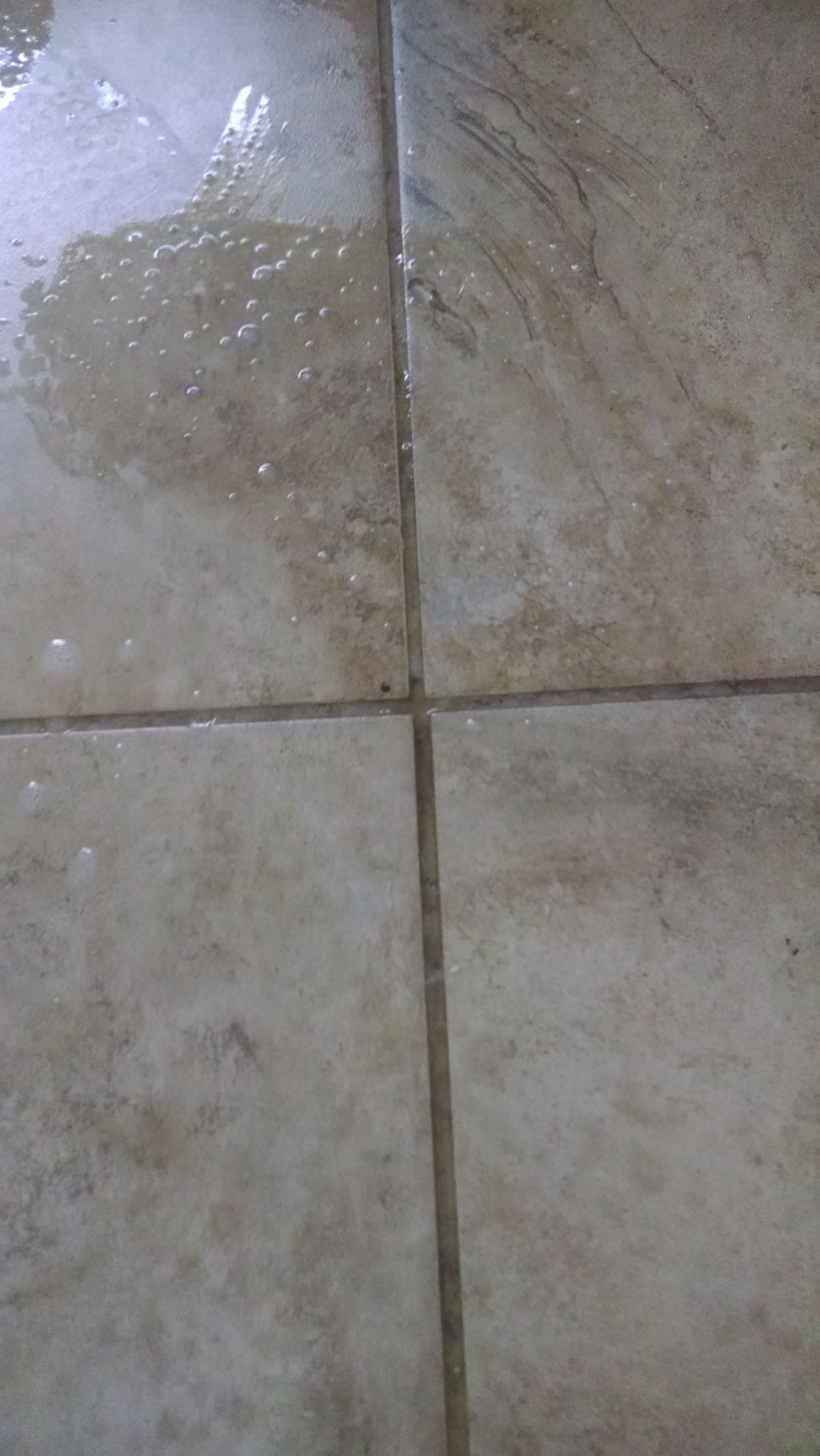 Before pic of a tile and grout cleaning job of a k