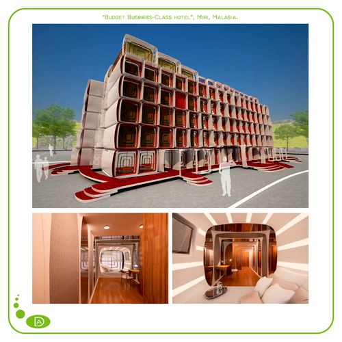 Budget-Business hotel, Container/Prefab constructi