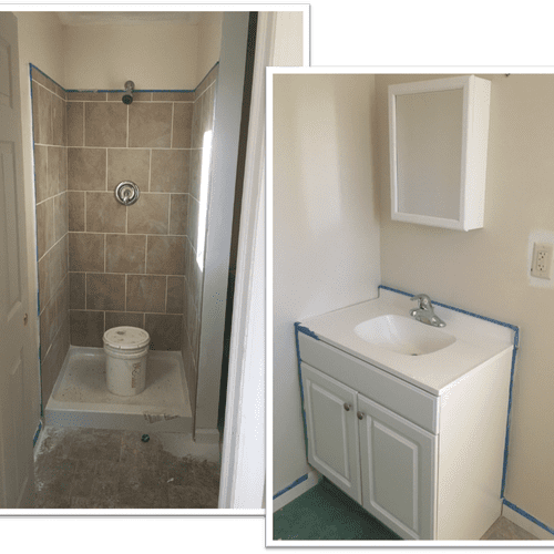 Bathroom remodel: New tile shower, new vanity and 