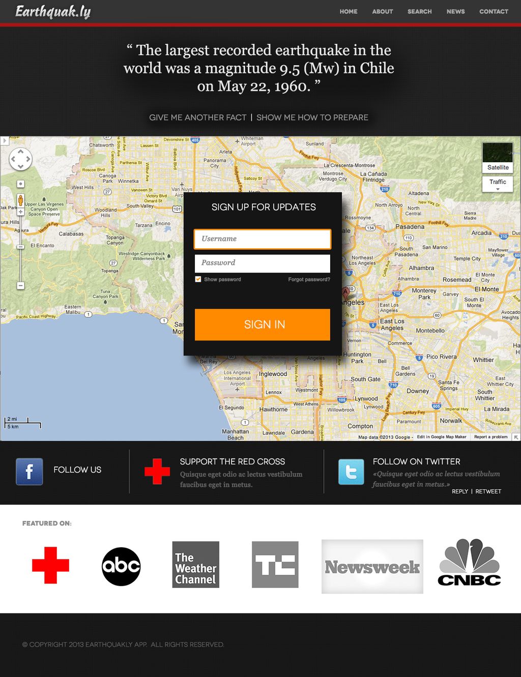 Concept website (to be in conjunction with the app