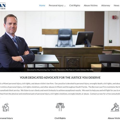 This project (thebermanlawfirm.com) consisted of u