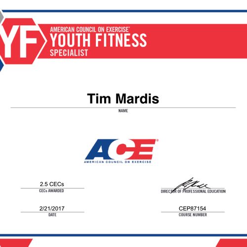 Personal Trainer & Youth Fitness Certified
