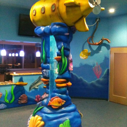 Custom Undersea themed Pediatric Dental office. Fe