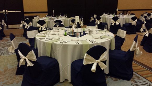 Hilton wedding reception setup