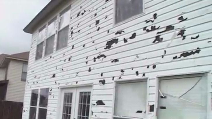 Before Picture of hail damage to house