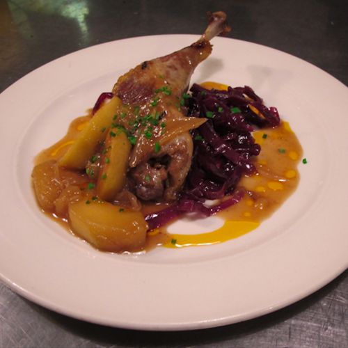 Duck Confit with Caramelized Apples