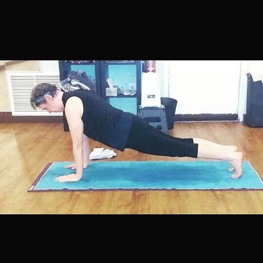 Gwen doing her plank position!