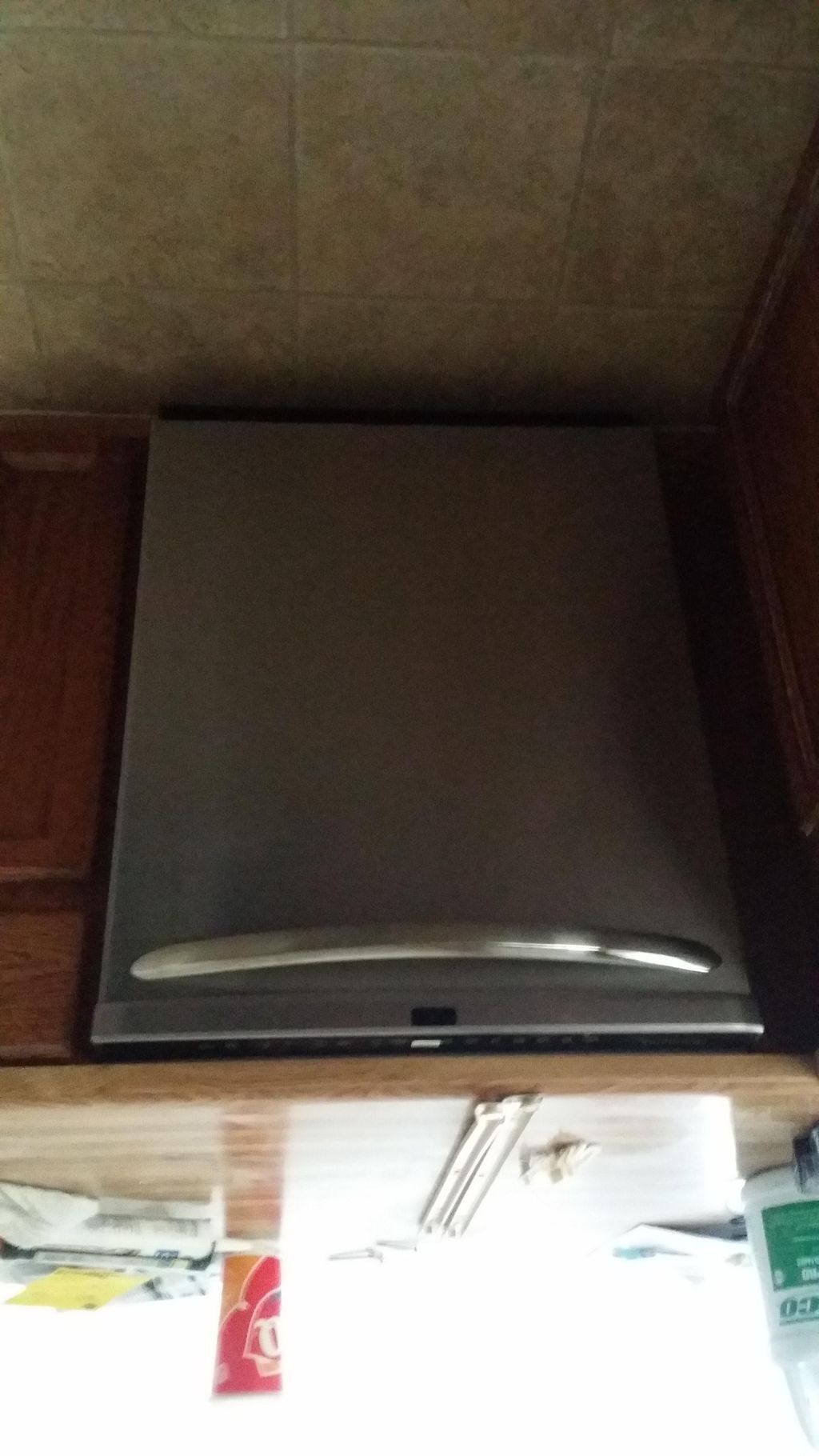 Removed cabinet and installed new dishwasher.