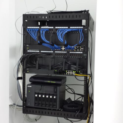Network rack for a small business installation