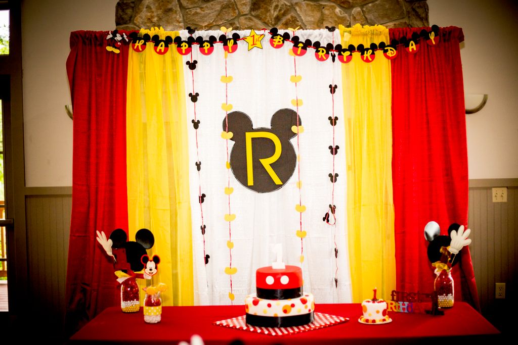 Custom Mickey decor for the big little boy turning