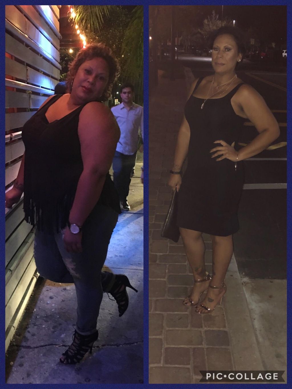 One of my clients, Millie, down from a size 22 dre