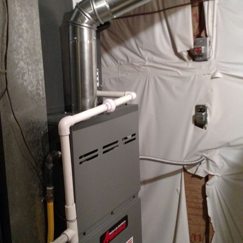 We installed a brand new furnace and air condition