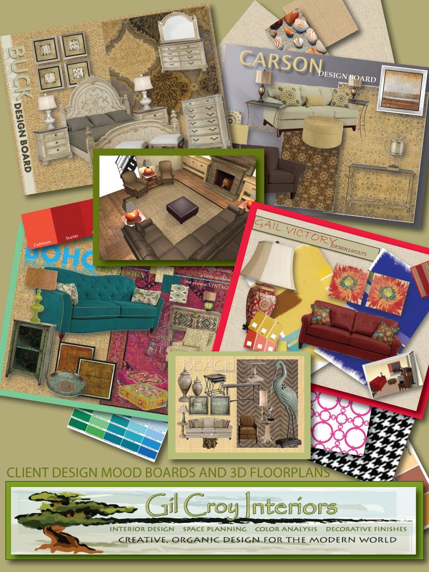 ROOM LAYOUTS, FLOOR PLANS AND DESIGN BOARDS FOR CL