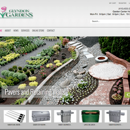 Glyndon Gardens website and ecommerce and SEO.