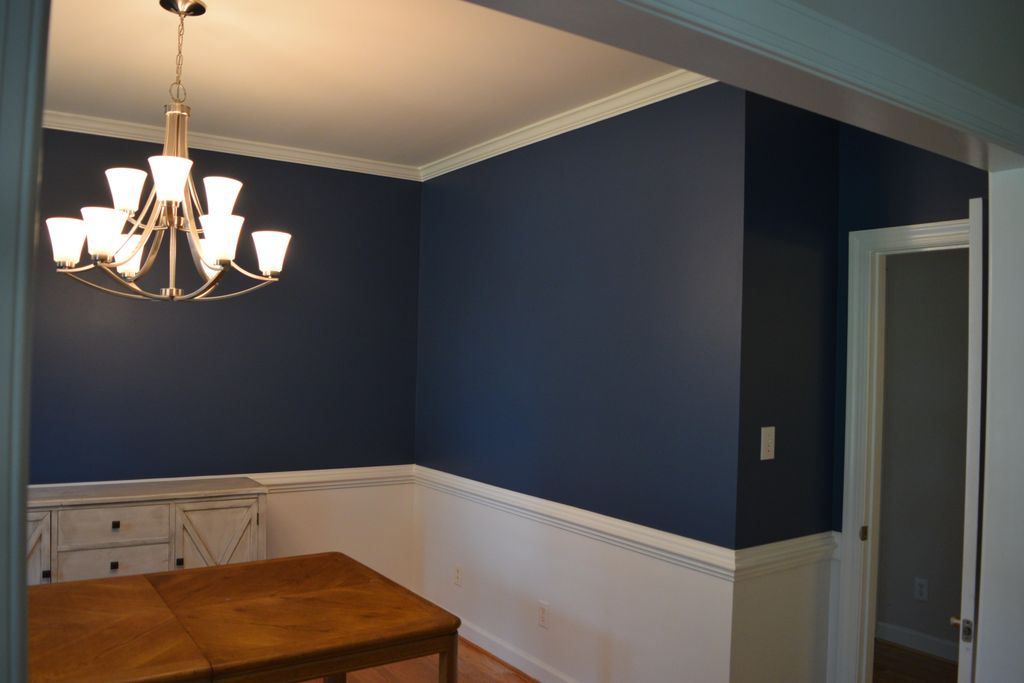 After the walls in this dining room area were pain
