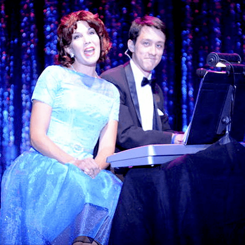 Playing piano in BYU's 50s "Taffetas" musical