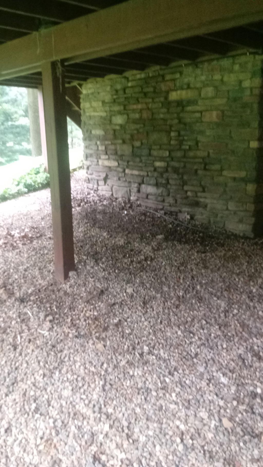 after clutter removal under deck