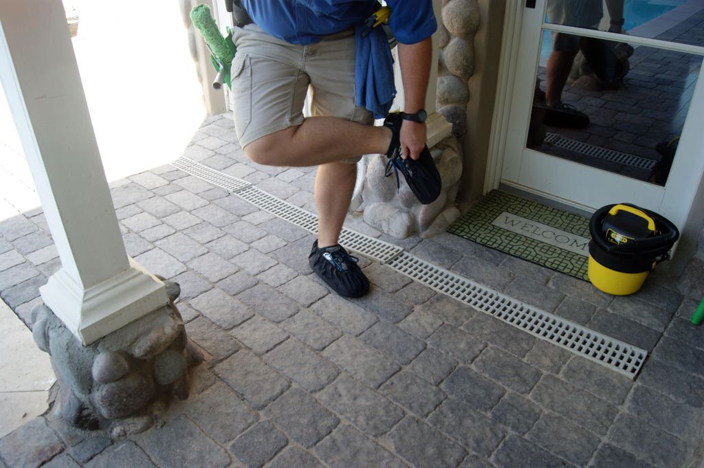 We always wear shoe covers to protect your home.