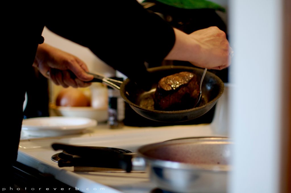 Seasoning the filet