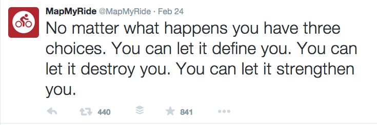MapMyRide Twitter account