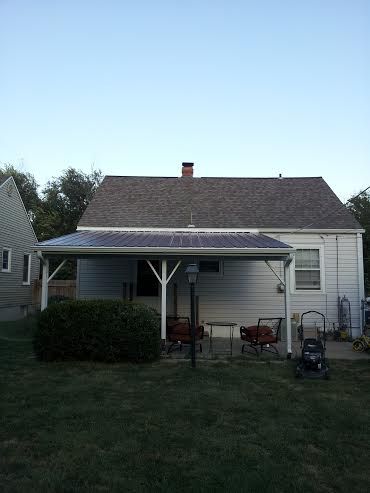 We covered this patio with a metal roof.  It compl