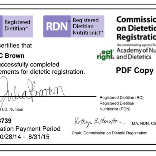 Registered Dietitian Nutritionists (RDN) are the n
