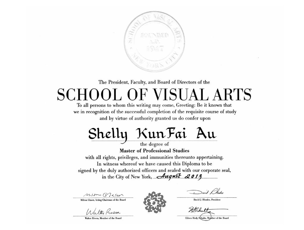 I received my Masters of Professional Studies in D