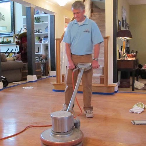 Cleaning and Refinishing a Hardwood Floor