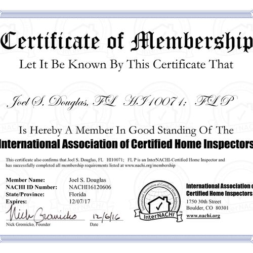 Member of the International Association of Certifi