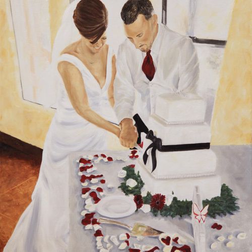 Hand Painted Wedding Portraits, Portraits, and LIV