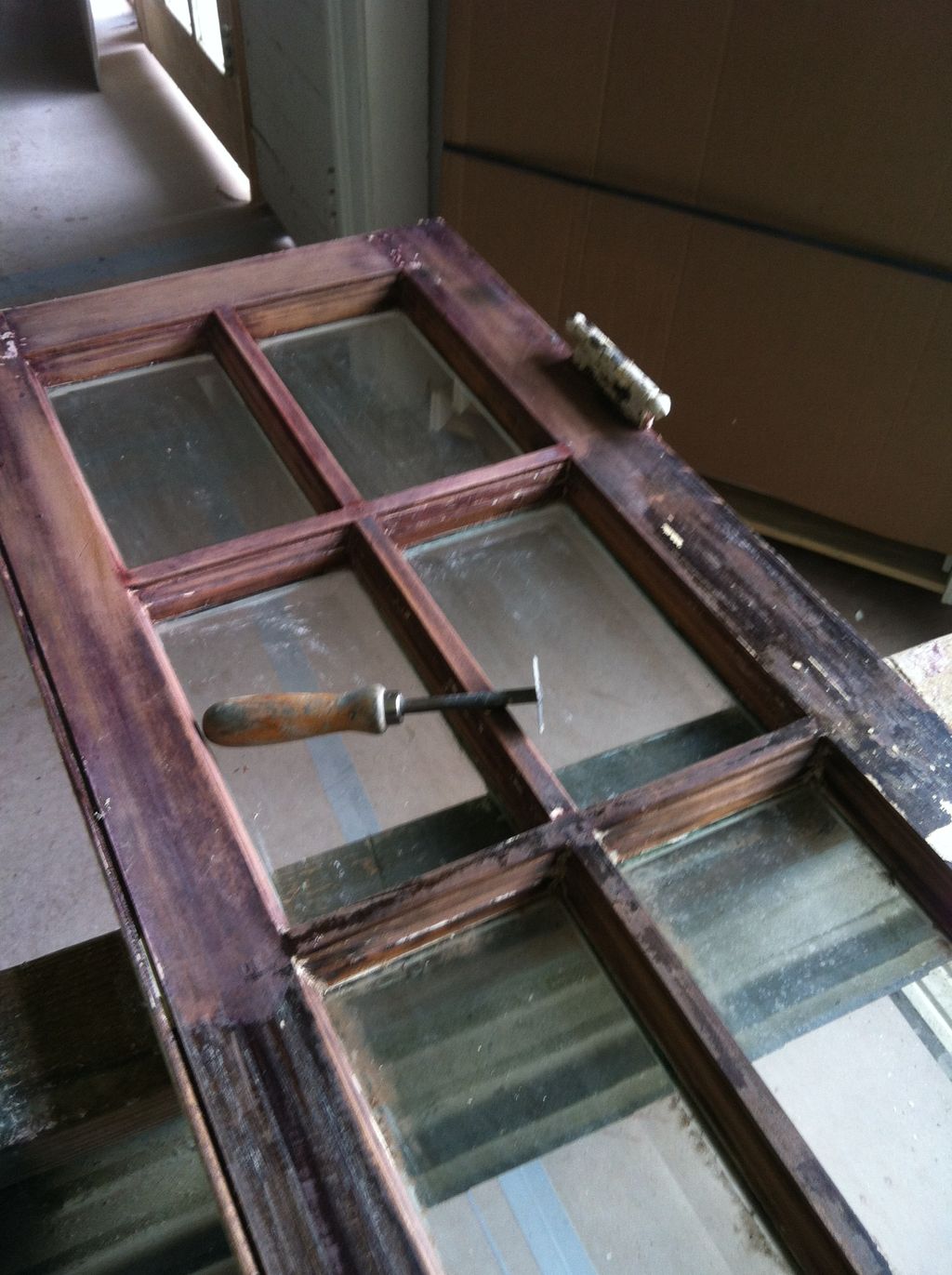 Remodeling.  Stripping doors down to bare wood.  2