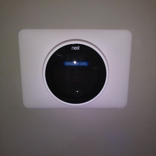 nest thermostat installation (client supplied)
