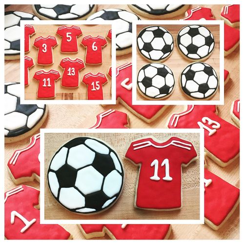 Custom soccer cookies for an end of season banquet