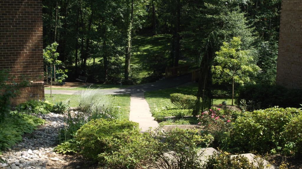 Around the corner to the Reston Pathway. Go left t