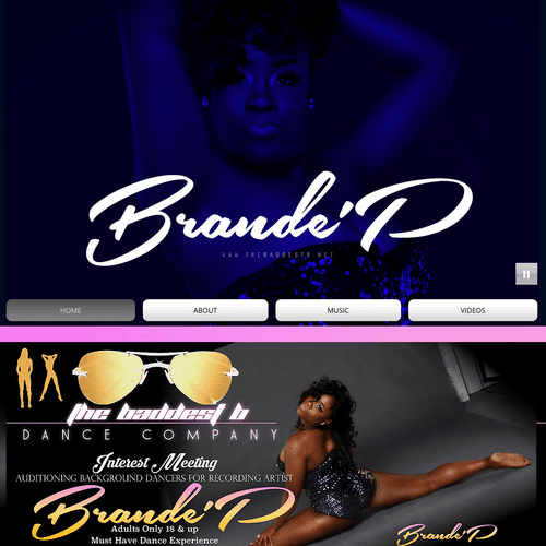 Brande'P Website, Music Artist