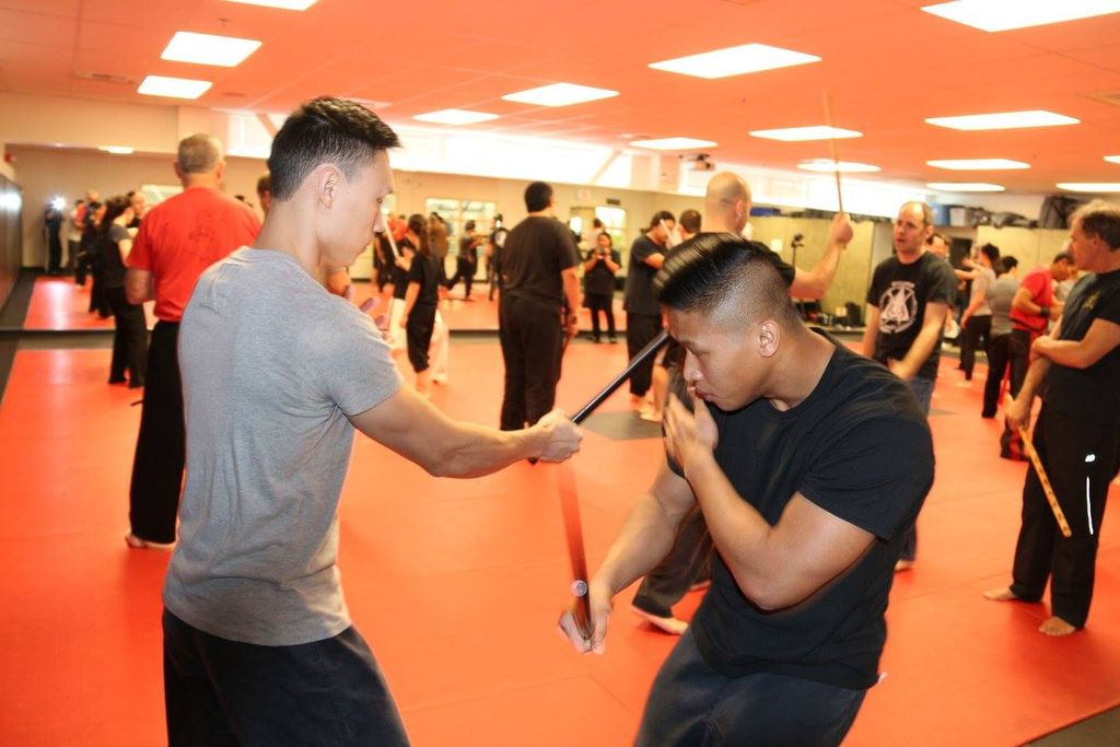 Me (left) training at Master Rillamas's seminar ba