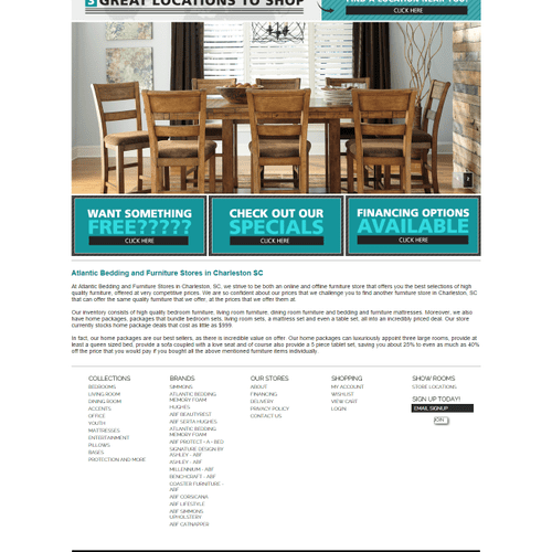 Atlantic Bedding and Furniture Charleston Homepage