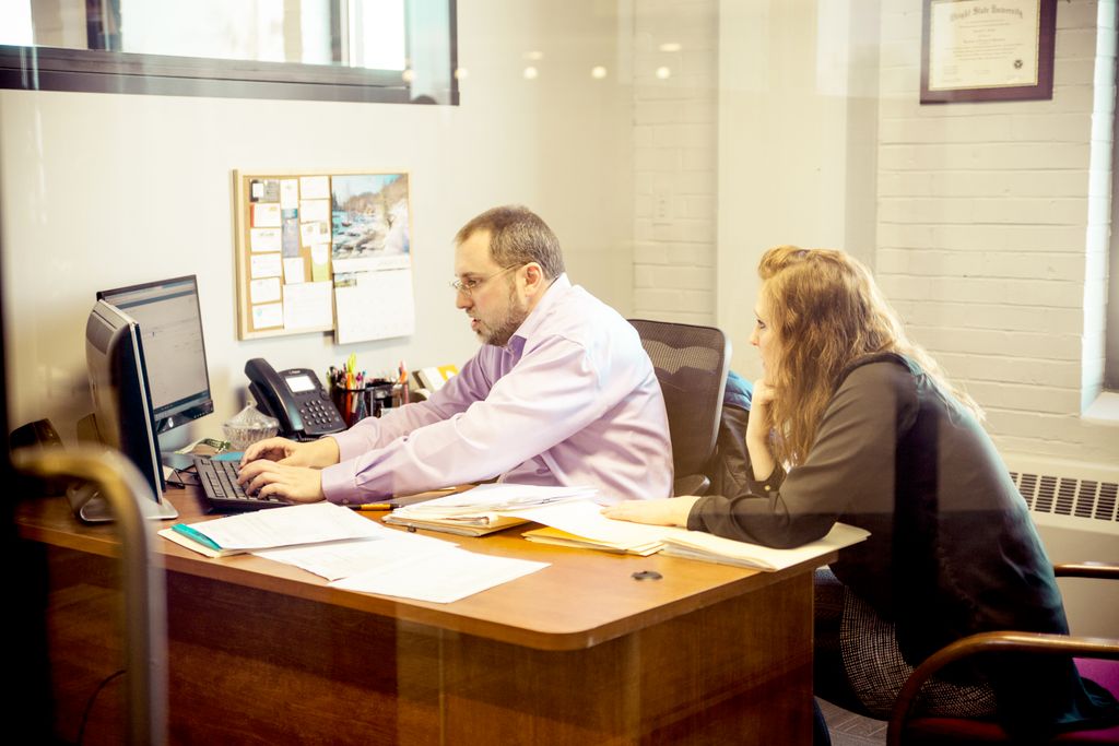Two of our accountants at work.