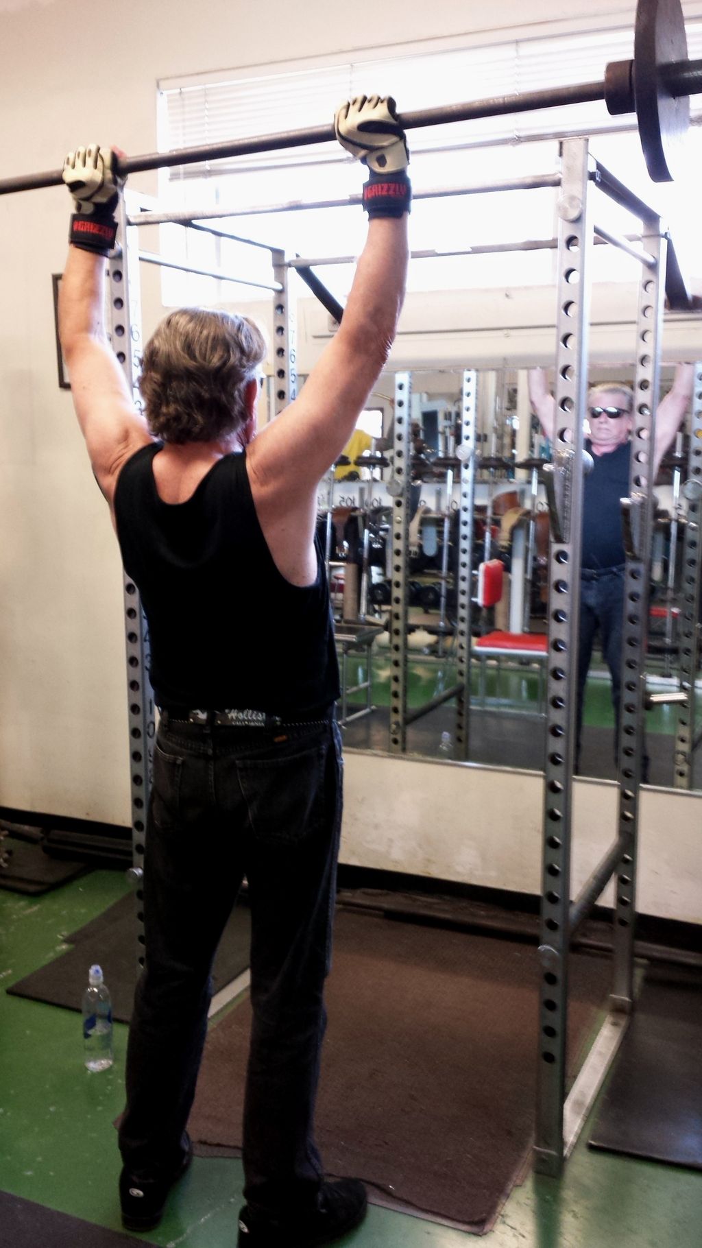 71 yo David, with a 110 pound Over Head Press. We 